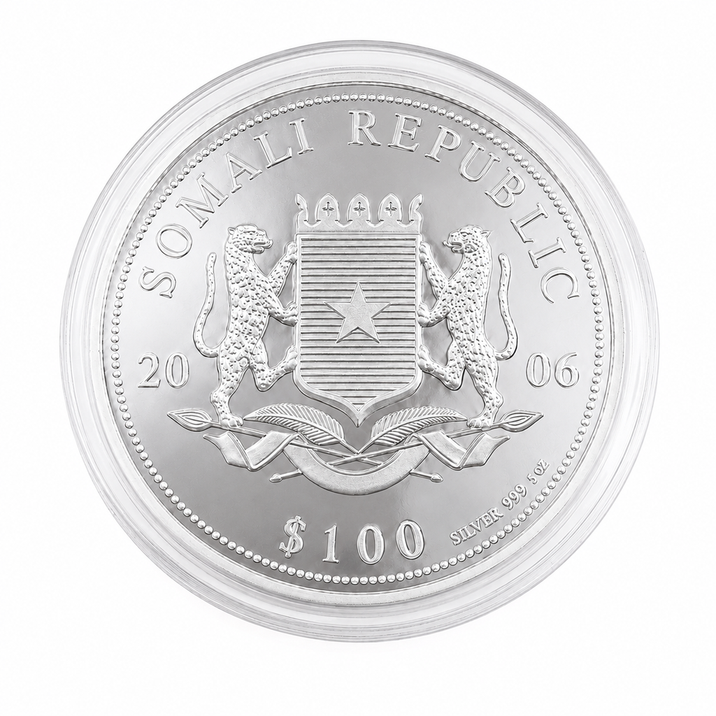 Persepolis – 2006 Somalia $100 5 oz Fine Silver Proof Coin