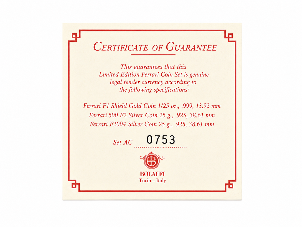 Ferrari Limited Edition 3-Coin Set – Gold & Silver Coins