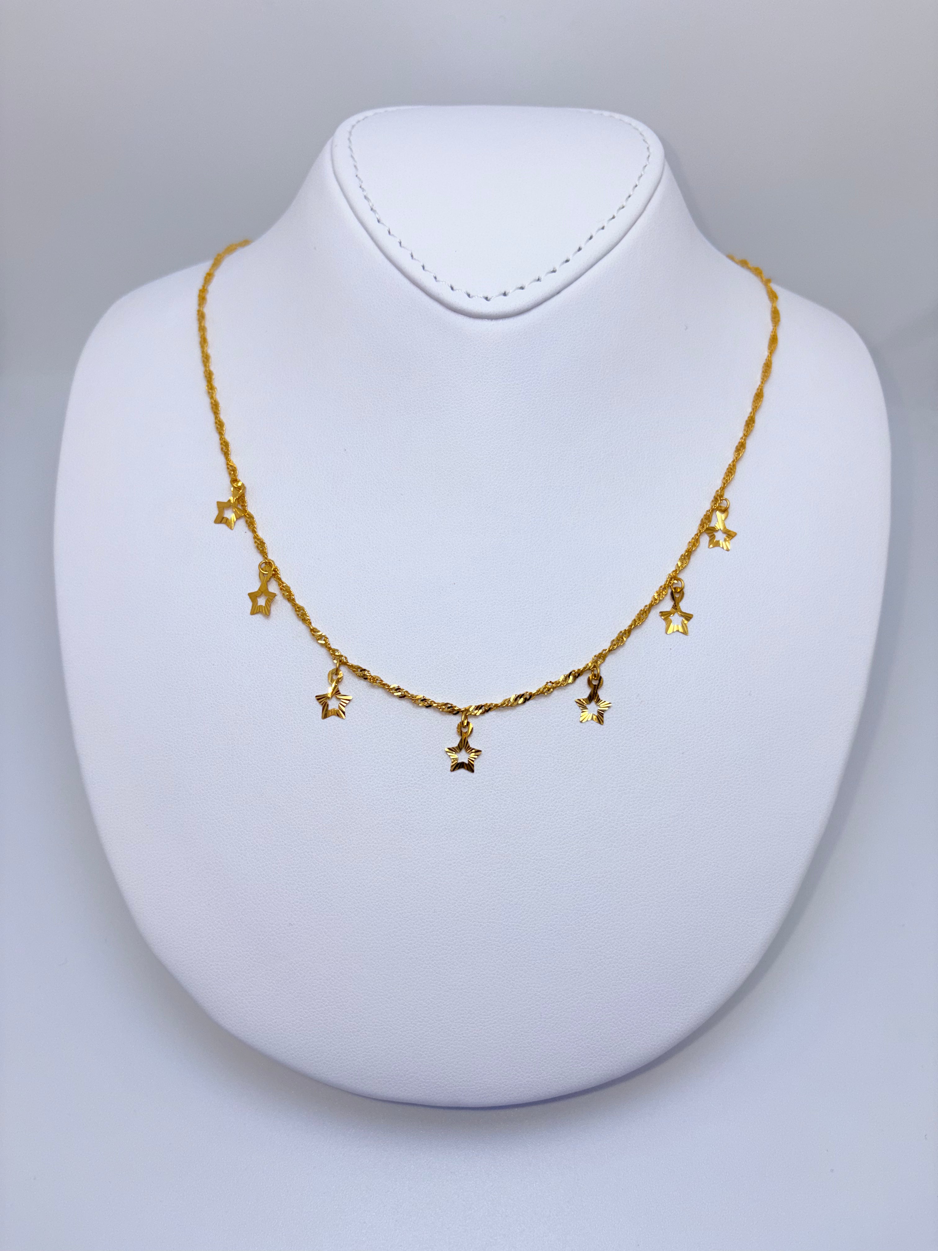 22k Star Necklace