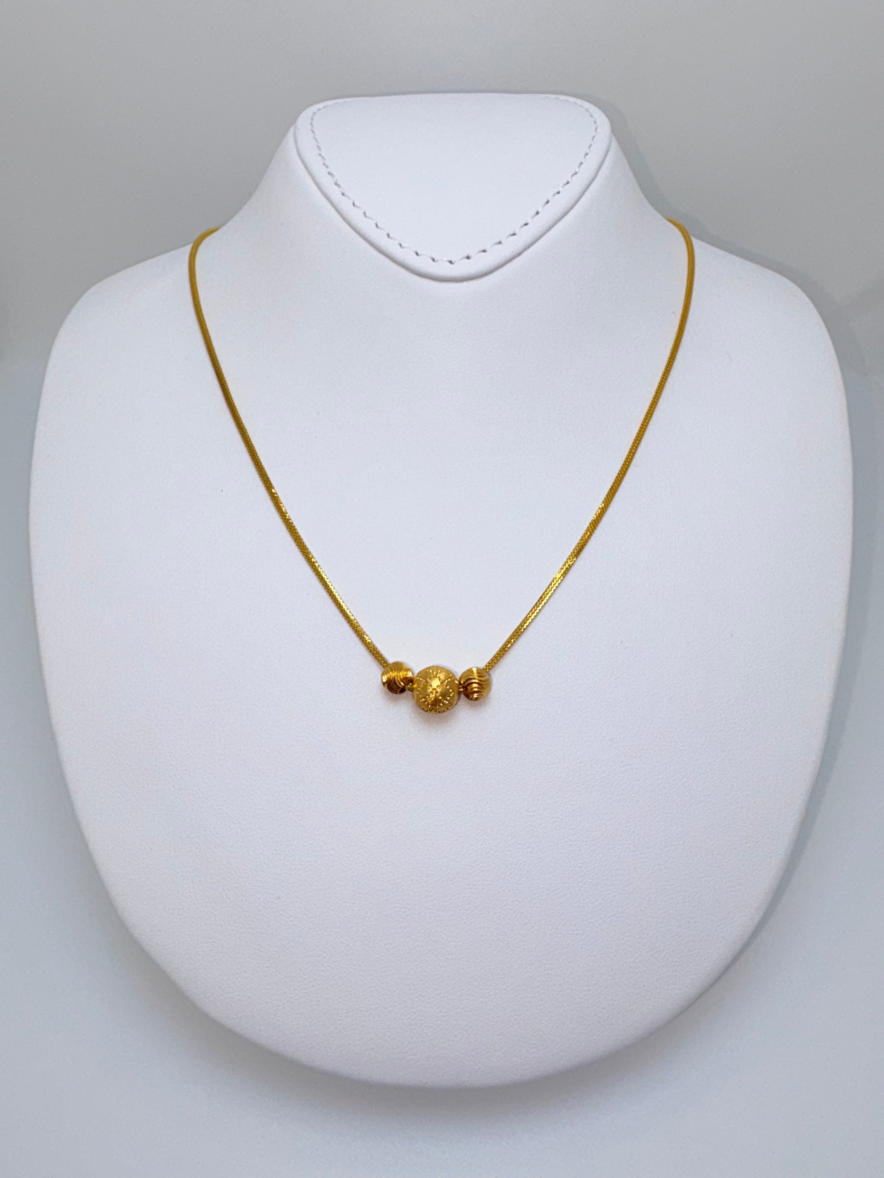 22k ball Necklace