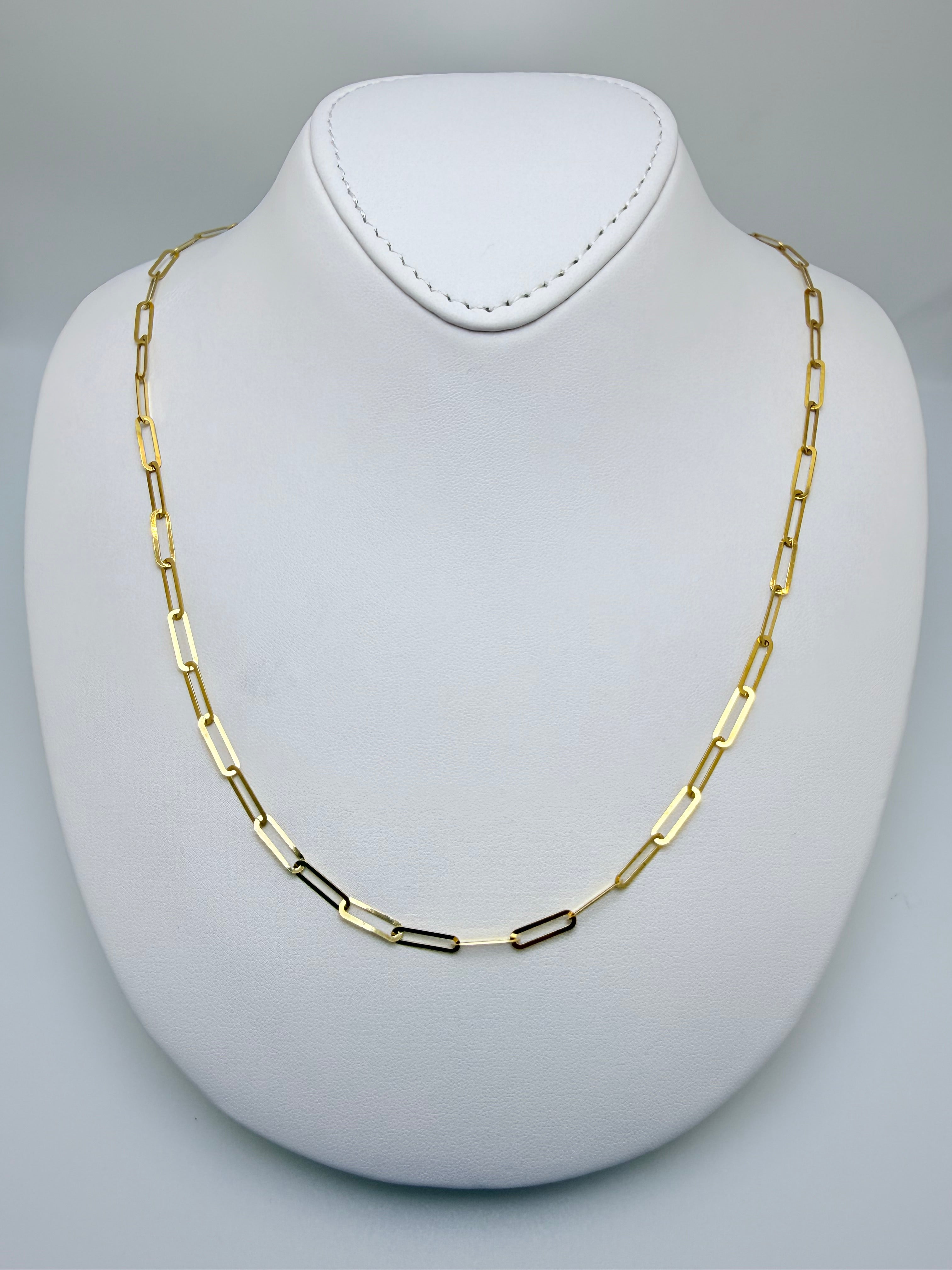 18k Paperclip Chain