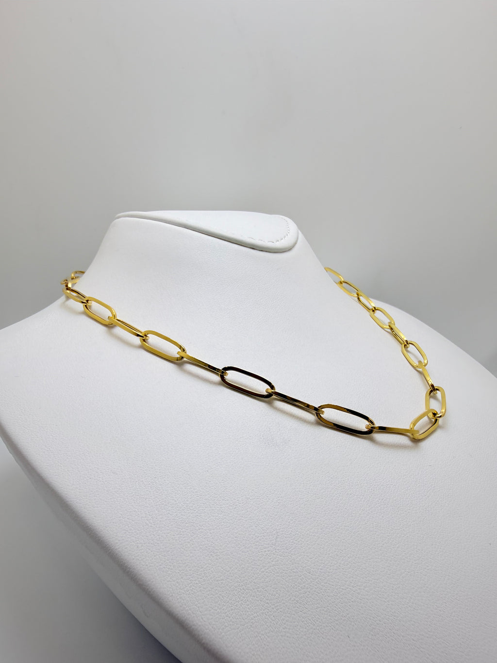 18k paperclip chain