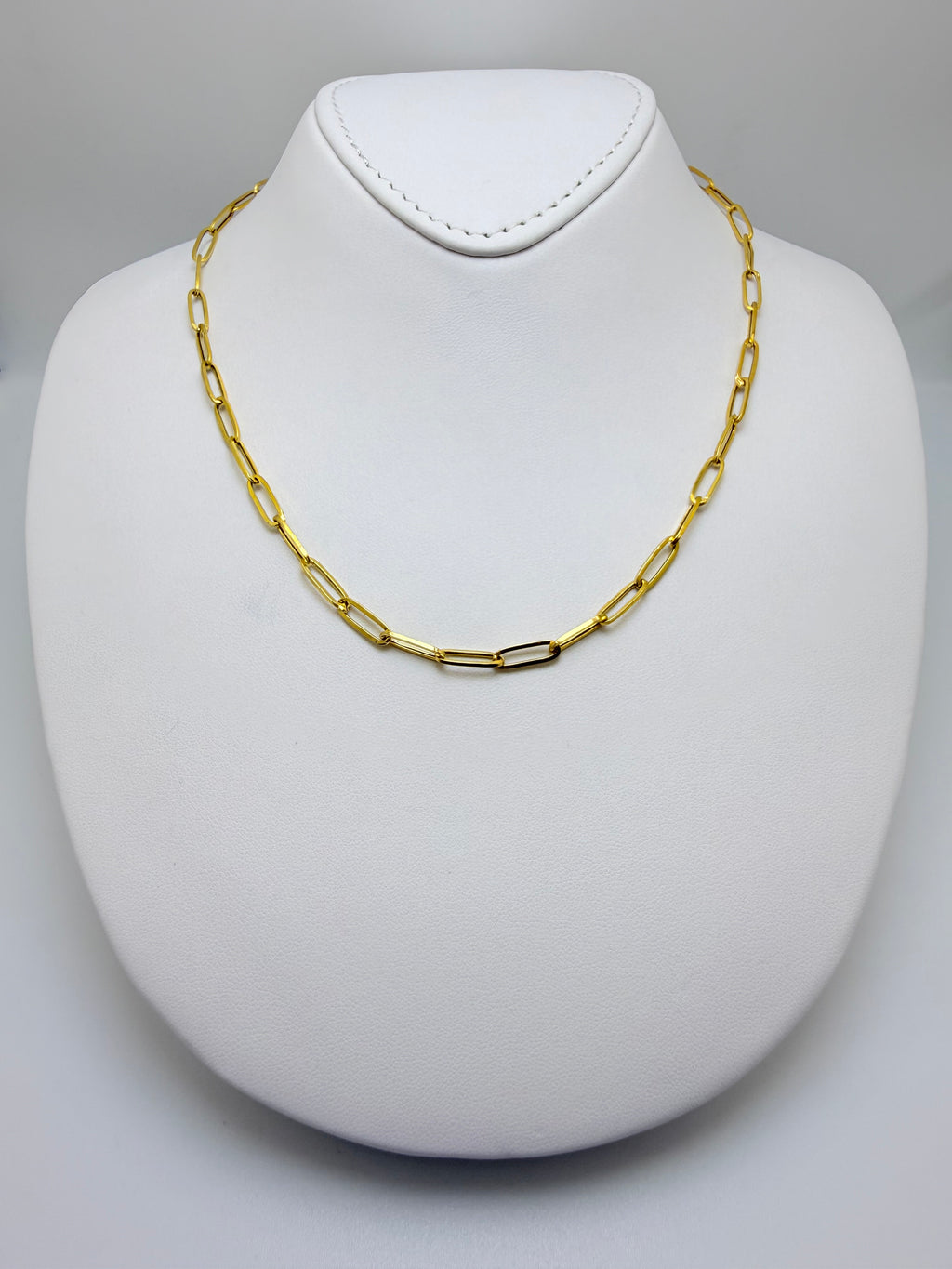 18k paperclip chain