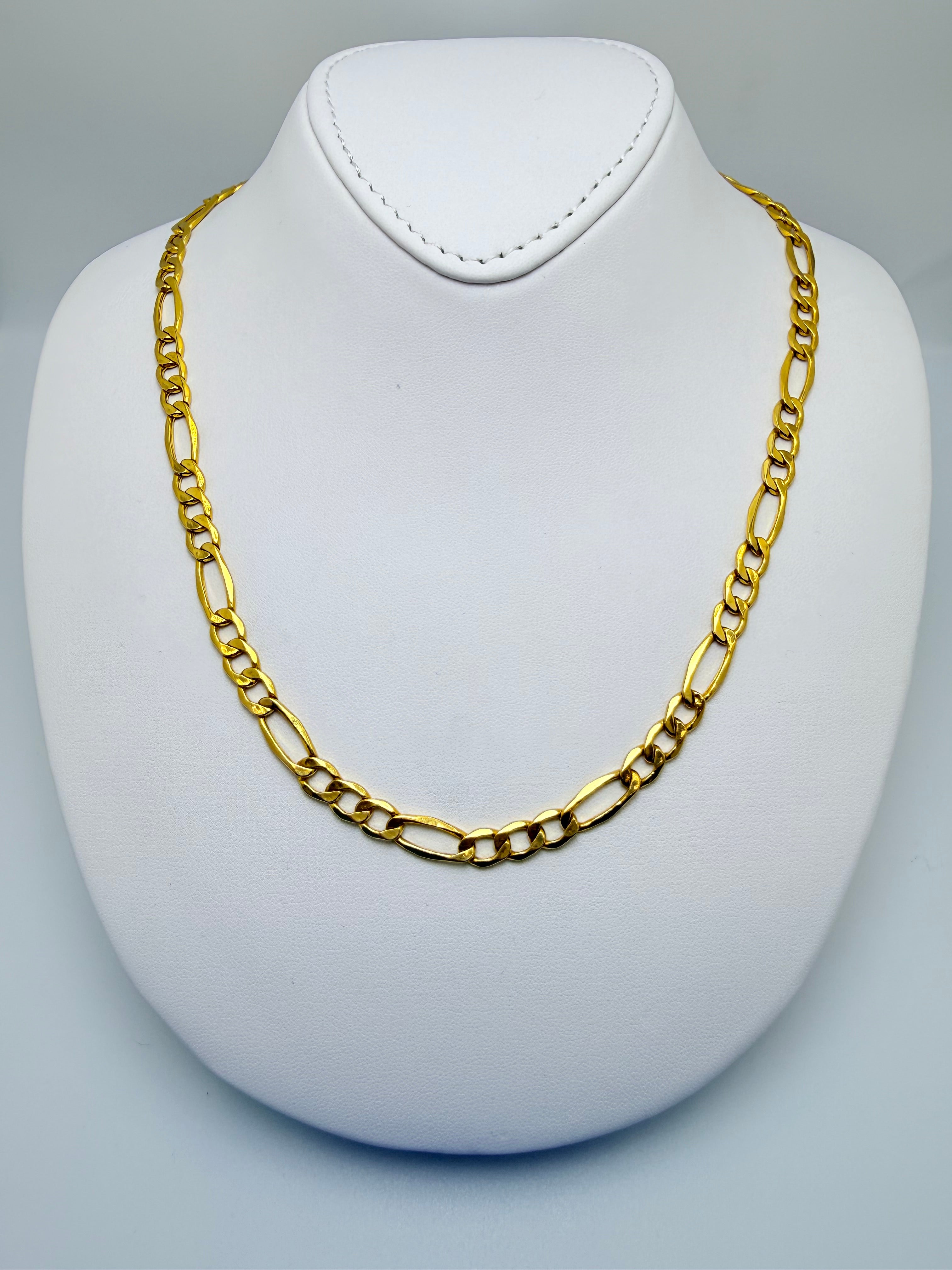 22k Figaro Chain