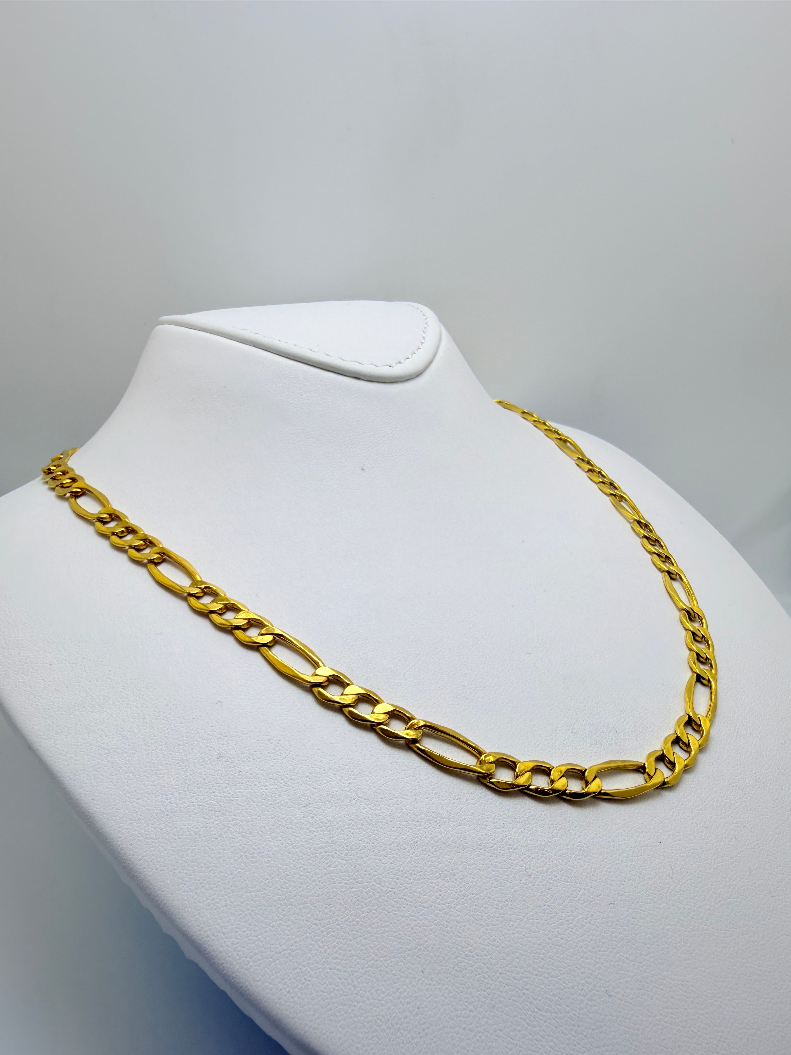 22k Figaro Chain